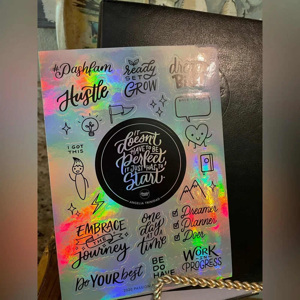 NEW Undated Black Passion Planner Stickers